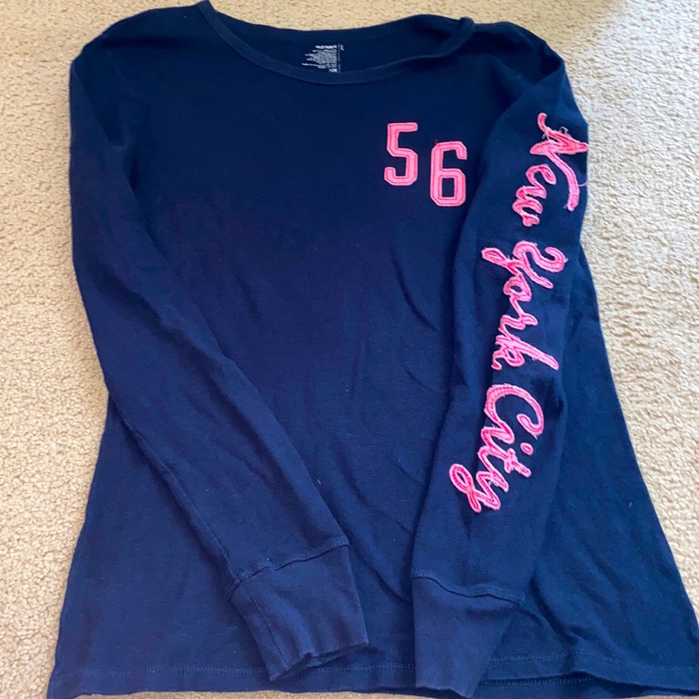 Old navy large navy blue shirt long sleeve shirt